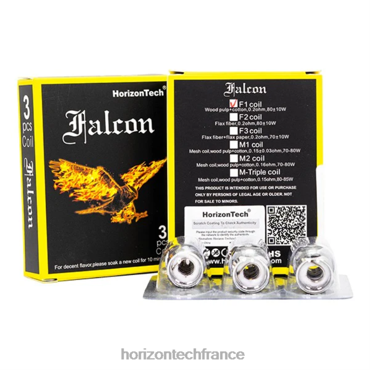 HorizonTech Falcon bobines (paquet de 3) bobine f1 0,2 ohm TZ8T7 Horizontech Disposable Vape