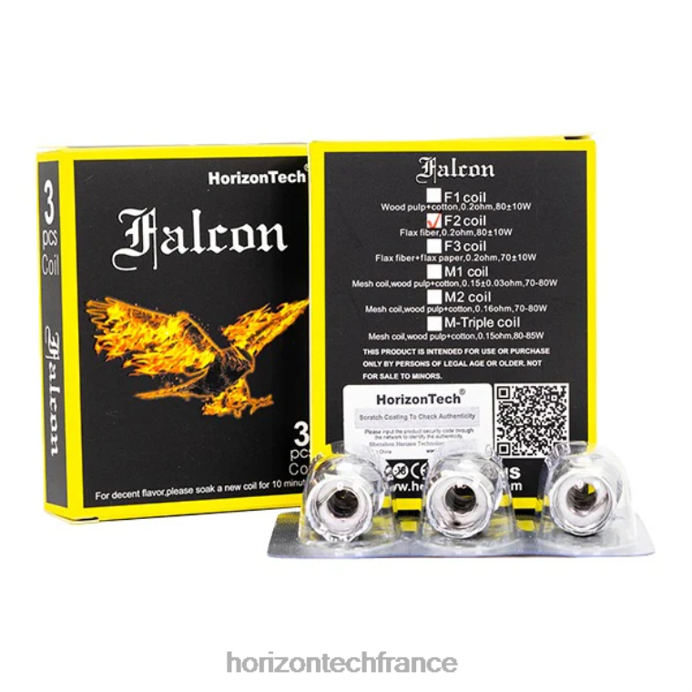 HorizonTech Falcon bobines (paquet de 3) bobine f2 0,2 ​​ohm TZ8T160 Horizon Tech Vape Coils