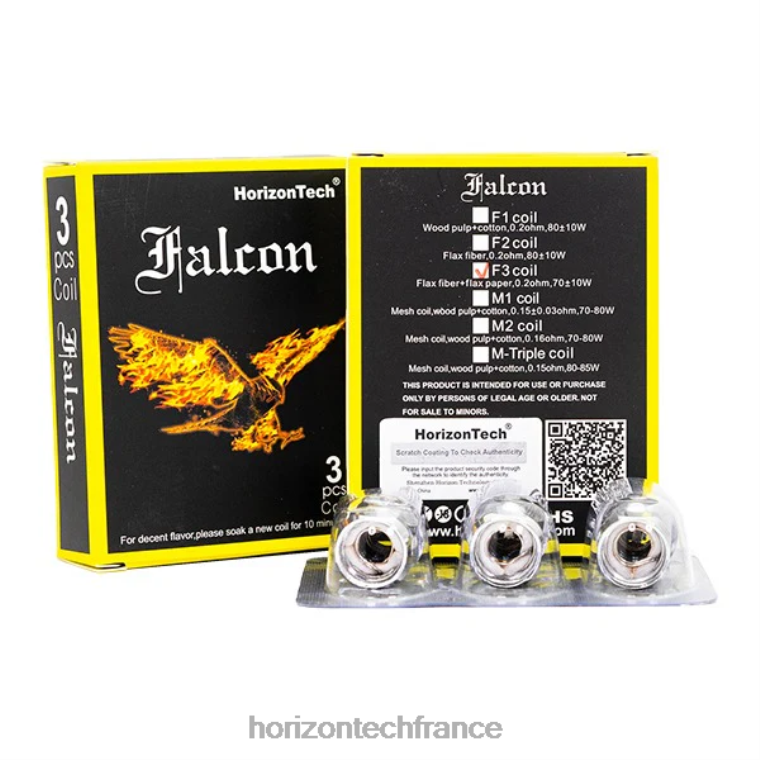 HorizonTech Falcon bobines (paquet de 3) bobine f3 0,2 ohm TZ8T161 Horizontech France