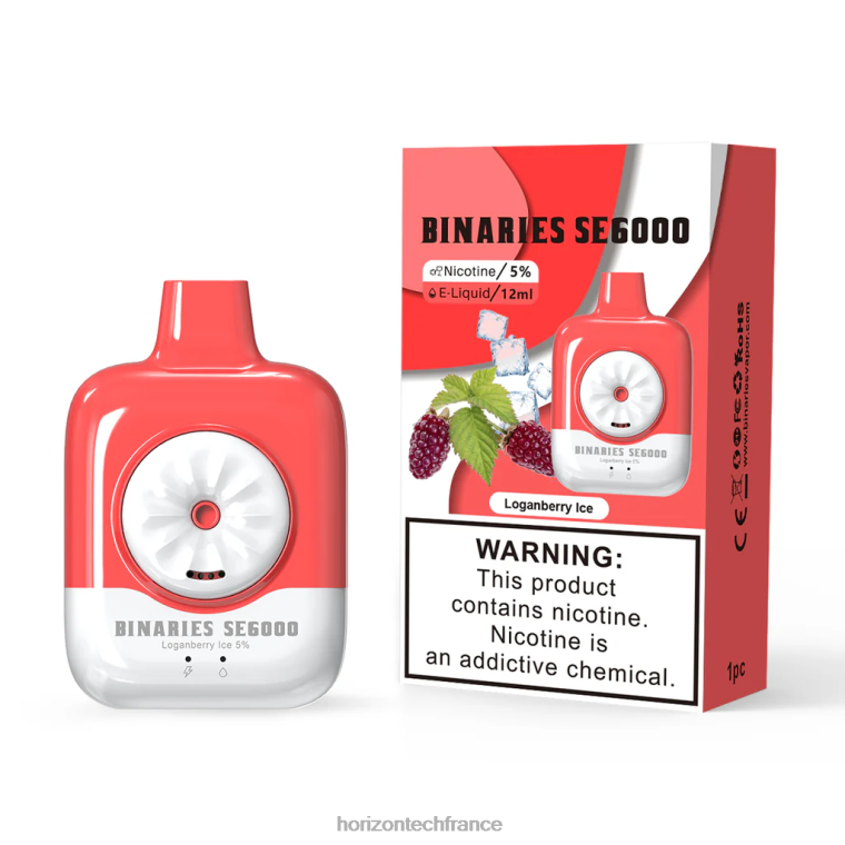 HorizonTech Binaries Cabin jetable 12ml glace aux baies de Logan TZ8T155 Horizontech Vape