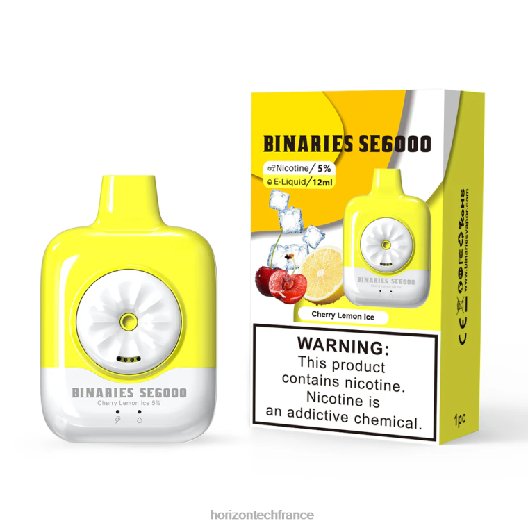 HorizonTech Binaries Cabin jetable 12ml glace cerise citron TZ8T145 Horizontech Vape