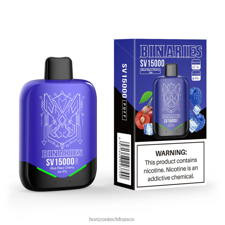 HorizonTech Binaries Cabin SV jetable glace aux cerises bleues TZ8T3 Horizontech Vape France