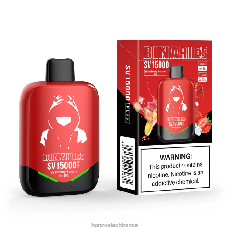 HorizonTech Binaries Cabin SV jetable glace fraise banane TZ8T93 Horizontech Vape France