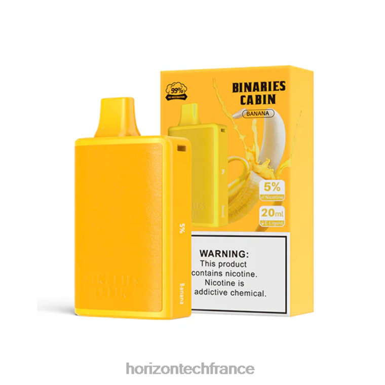 HorizonTech Binaries Cabin jetable 20ml banane TZ8T2 Horizontech Paris