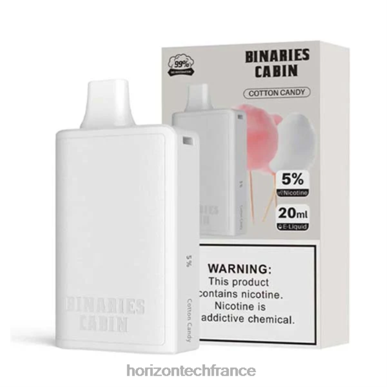 HorizonTech Binaries Cabin jetable 20ml barbe à papa TZ8T73 Horizontech Vape France