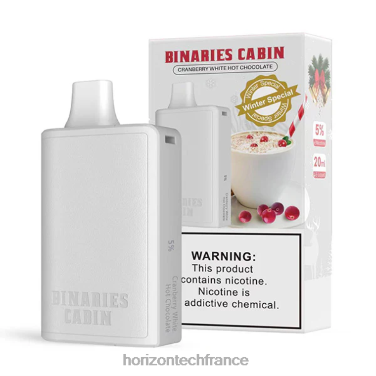 HorizonTech Binaries Cabin jetable 20ml chocolat chaud blanc aux canneberges TZ8T80 Horizon Tech Vape Coils