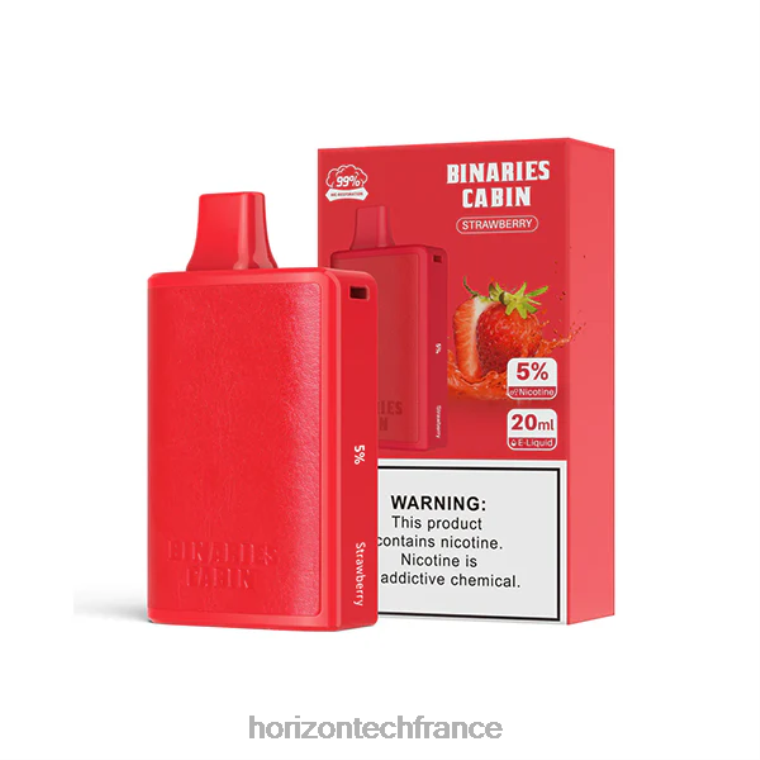 HorizonTech Binaries Cabin jetable 20ml fraise TZ8T68 Horizon Tech Vape