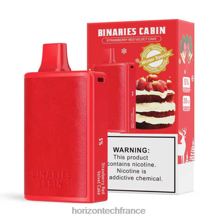 HorizonTech Binaries Cabin jetable 20ml gâteau de velours rouge aux fraises TZ8T79 Horizon Tech Company