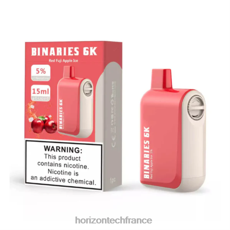 HorizonTech Binaries Cabin jetable 15ml glace à la pomme fuji rouge TZ8T48 Horizon Tech Vape