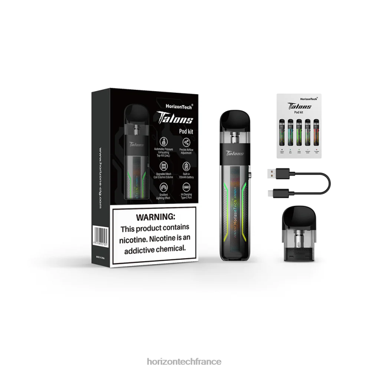 HorizonTech Talons kit de démarrage argent de minuit TZ8T200 Horizon Tech Vape